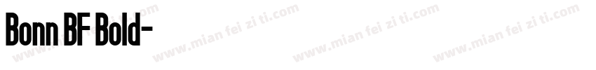 Bonn BF Bold字体转换